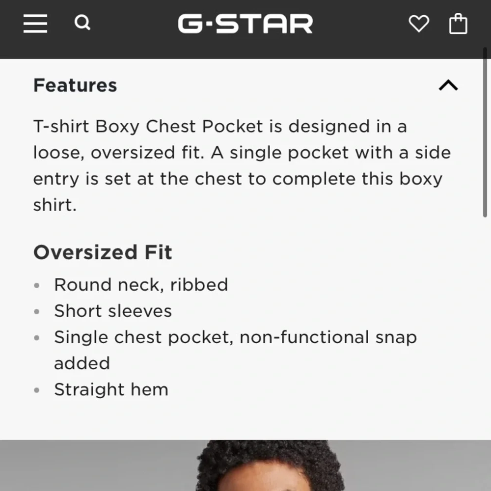 G-Star Raw Oversized Boxy Pocket T-Shirt in‎ Walnut Small